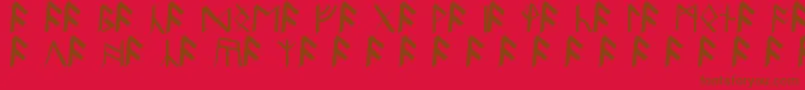 Ultima Font – Brown Fonts on Red Background