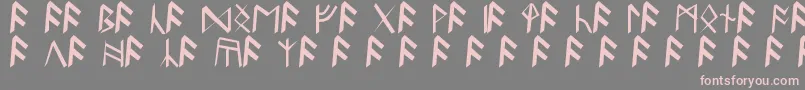 Fonte Ultima – fontes rosa em um fundo cinza