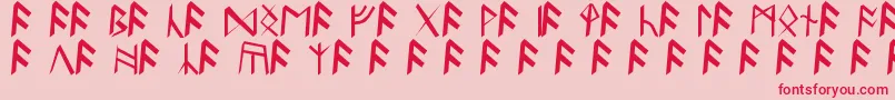 Ultima Font – Red Fonts on Pink Background