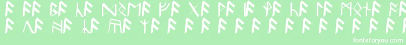 Ultima Font – White Fonts on Green Background