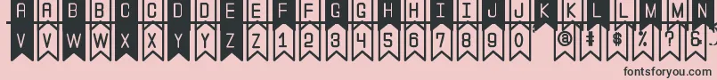 TheFlaggySt Font – Black Fonts on Pink Background