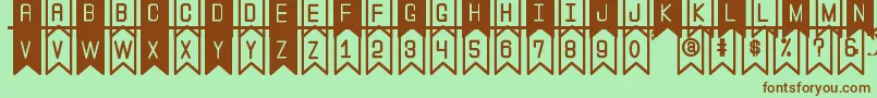 TheFlaggySt Font – Brown Fonts on Green Background