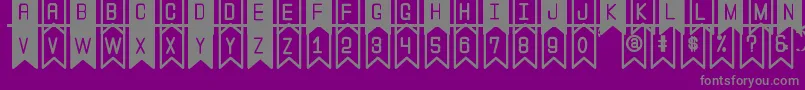 TheFlaggySt Font – Gray Fonts on Purple Background