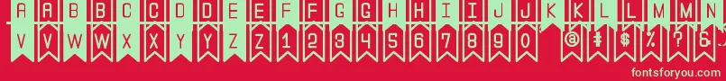 TheFlaggySt Font – Green Fonts on Red Background