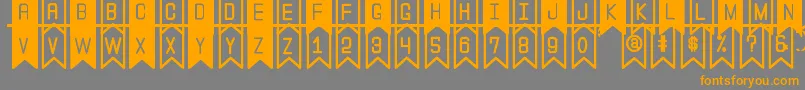 TheFlaggySt Font – Orange Fonts on Gray Background