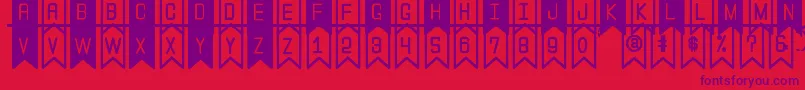 TheFlaggySt Font – Purple Fonts on Red Background