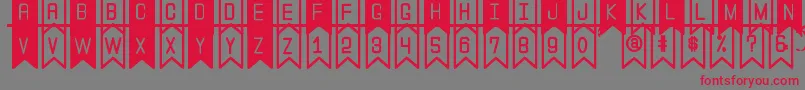 TheFlaggySt Font – Red Fonts on Gray Background