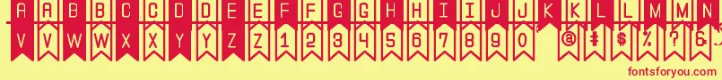 TheFlaggySt Font – Red Fonts on Yellow Background