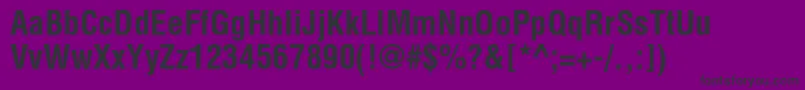 AglettericacondensedcBold Font – Black Fonts on Purple Background