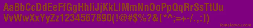 AglettericacondensedcBold Font – Brown Fonts on Purple Background