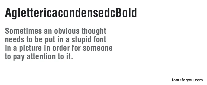 AglettericacondensedcBold Font