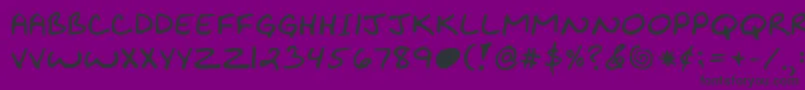 Kibbyboldfont Font – Black Fonts on Purple Background