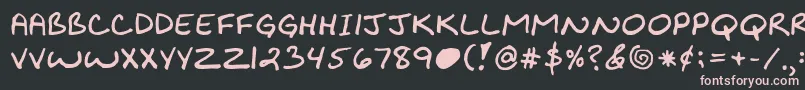 Kibbyboldfont Font – Pink Fonts on Black Background
