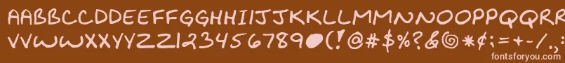 Kibbyboldfont Font – Pink Fonts on Brown Background