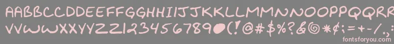 Kibbyboldfont Font – Pink Fonts on Gray Background