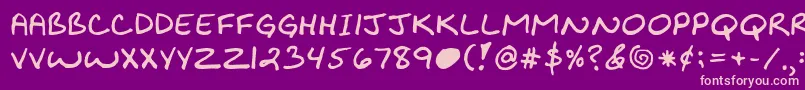 Kibbyboldfont Font – Pink Fonts on Purple Background