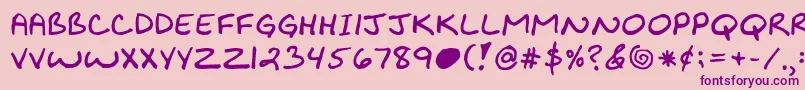 Kibbyboldfont Font – Purple Fonts on Pink Background