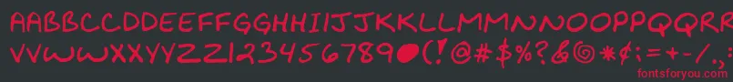 Kibbyboldfont Font – Red Fonts on Black Background