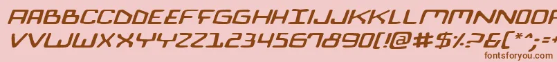 Biocomv2ei Font – Brown Fonts on Pink Background