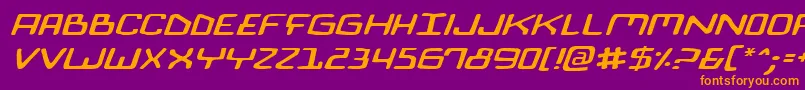 Biocomv2ei Font – Orange Fonts on Purple Background