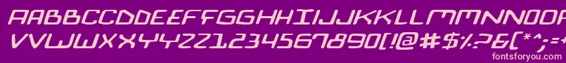 Biocomv2ei Font – Pink Fonts on Purple Background