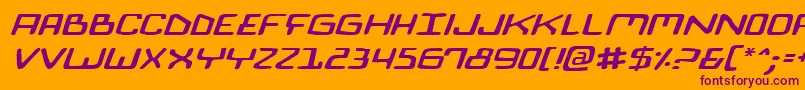 Biocomv2ei Font – Purple Fonts on Orange Background