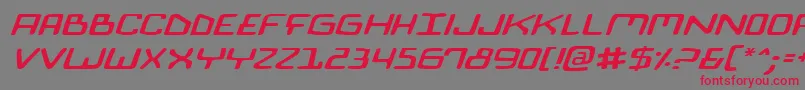 Biocomv2ei Font – Red Fonts on Gray Background