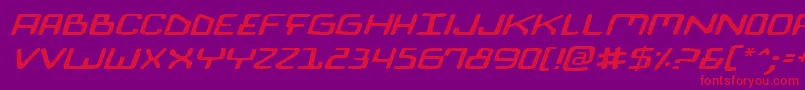 Biocomv2ei Font – Red Fonts on Purple Background