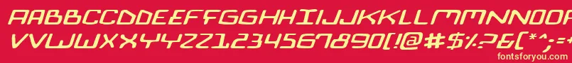 Biocomv2ei Font – Yellow Fonts on Red Background