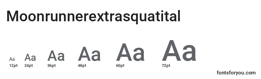 Размеры шрифта Moonrunnerextrasquatital