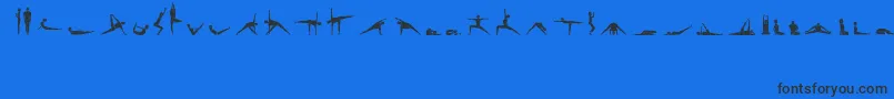 More about Yogafont Font Yogafont Font – Black Fonts on Blue Background