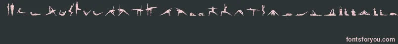 Yogafont Font – Pink Fonts on Black Background