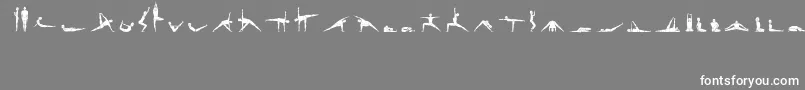 フォントYogafont – 灰色の背景に白い文字