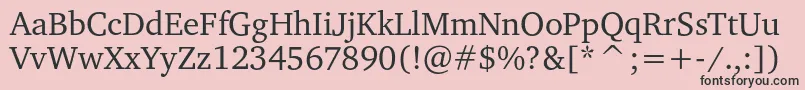 Charteritc Font – Black Fonts on Pink Background