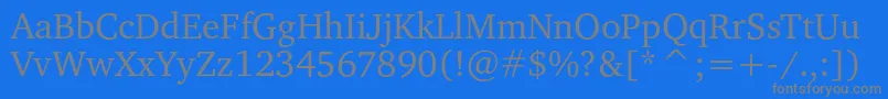 Шрифт Charteritc – серые шрифты на синем фоне