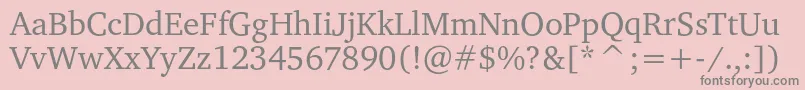 Charteritc Font – Gray Fonts on Pink Background