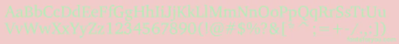 Charteritc Font – Green Fonts on Pink Background