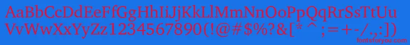 Charteritc Font – Red Fonts on Blue Background