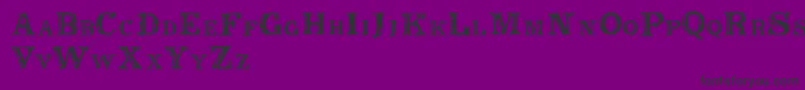 フォントRustic – 紫の背景に黒い文字