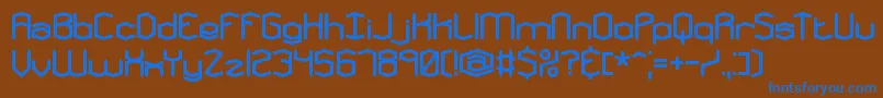 MysteronsBrk Font – Blue Fonts on Brown Background