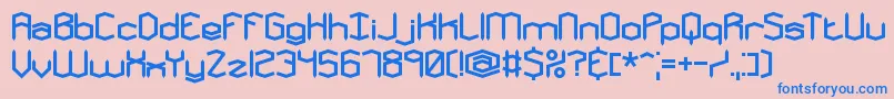 MysteronsBrk Font – Blue Fonts on Pink Background