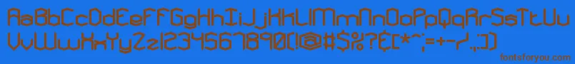 MysteronsBrk Font – Brown Fonts on Blue Background