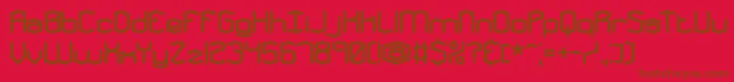 MysteronsBrk Font – Brown Fonts on Red Background