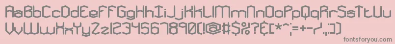 MysteronsBrk-Schriftart – Graue Schriften auf rosa Hintergrund