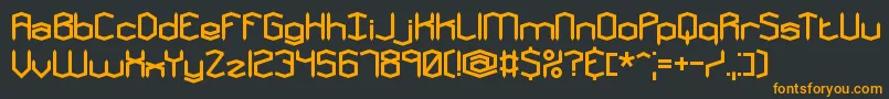 MysteronsBrk Font – Orange Fonts on Black Background