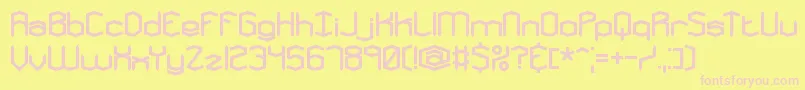 MysteronsBrk Font – Pink Fonts on Yellow Background