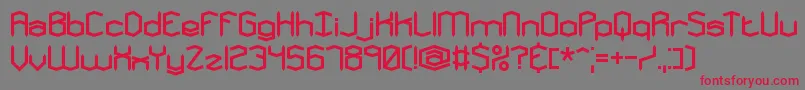 MysteronsBrk Font – Red Fonts on Gray Background