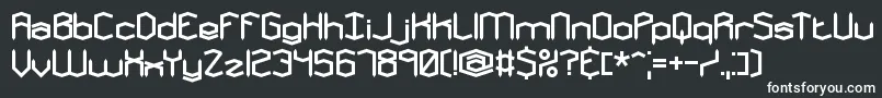 Шрифт MysteronsBrk – белые шрифты на чёрном фоне