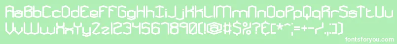 MysteronsBrk Font – White Fonts on Green Background