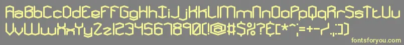 MysteronsBrk Font – Yellow Fonts on Gray Background
